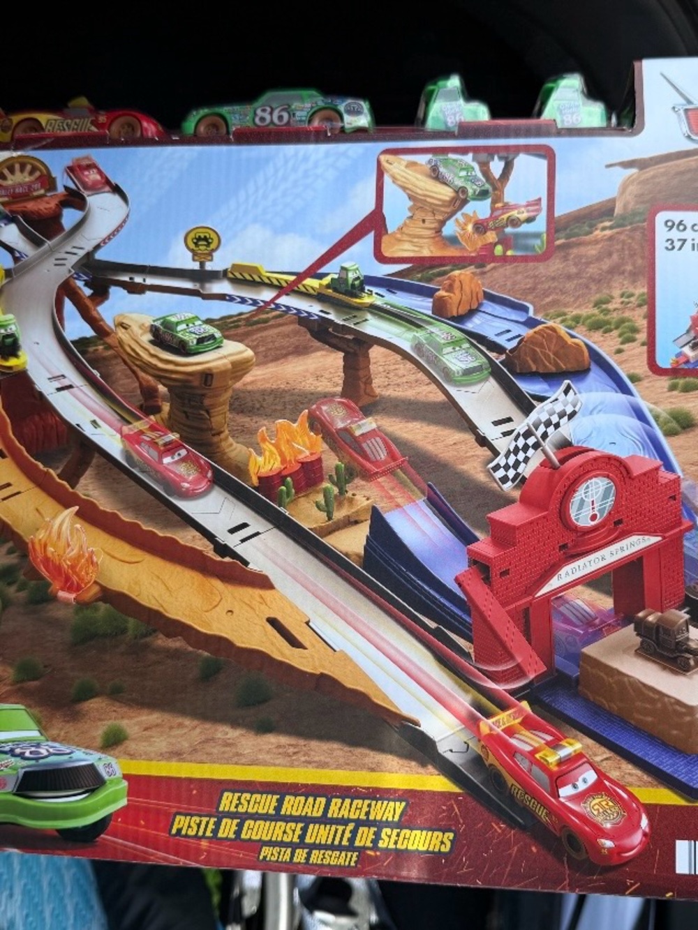 Bally Red & Green Rescue Road Raceway Playset